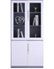 Gray and white set of thin side cabinet 